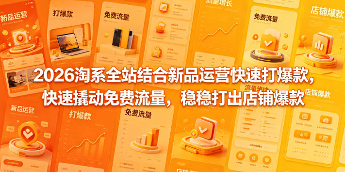 2026淘系全站结合新品运营快速打爆款，快速撬动免费流量，稳稳打出店铺爆款（更新5月12日）-八爪鱼资源库