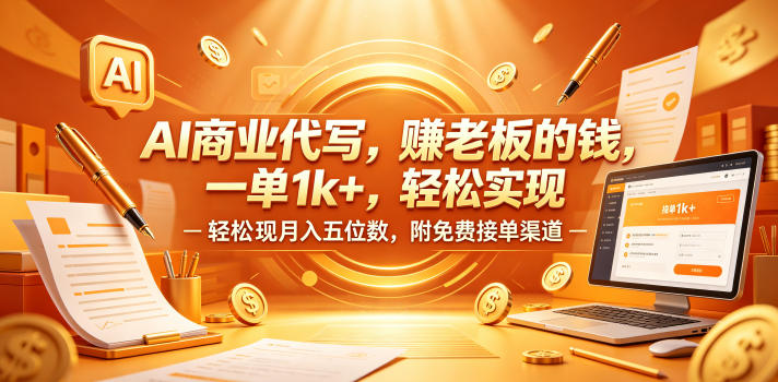 AI商业代写，賺老板的钱，一单1k+，轻松实现月入五位数，附免费接单渠道【揭秘】-八爪鱼资源库