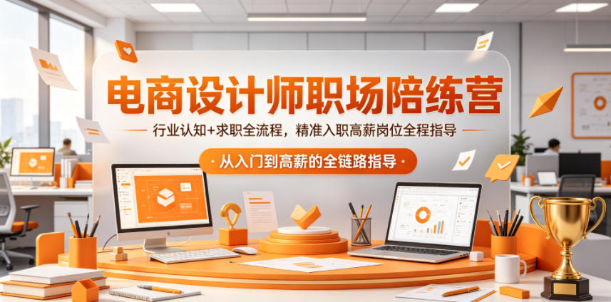 电商设计师职场陪练营，行业认知+求职全流程，精准入职高薪岗位全程指导-八爪鱼资源库
