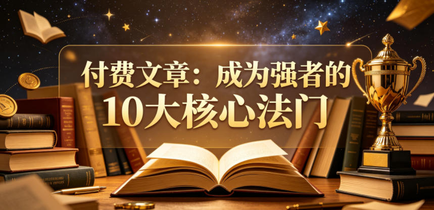 付费文章：成为强者的10大核心法门-八爪鱼资源库