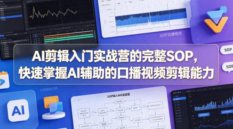 AI剪辑入门实战营的完整SOP，快速掌握AI辅助的口播视频剪辑能力-八爪鱼资源库