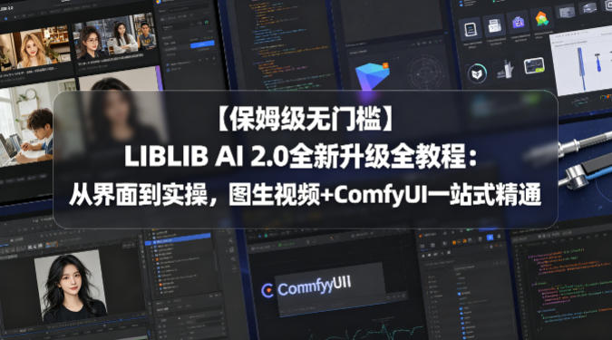 【保姆级无门槛】LIBLIB AI 2.0全新升级全教程：从界面到实操，图生视频+ComfyUI一站式精通-八爪鱼资源库