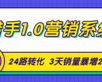 猎手1.0营销系统，从0到1，营销实战课，24路转化秘诀3天销量暴增20倍-八爪鱼资源库