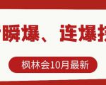 枫林会10月最新抖音瞬爆、连爆技术，主播直播坐等日收入10W+-八爪鱼资源库