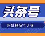 头条号原创视频特训营：一对一带你玩转短视频，新号10天日收益破252元-八爪鱼资源库
