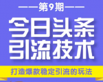 今日头条引流技术第9期，打造爆款稳定引流 百万阅读玩法，收入每月轻松过万-八爪鱼资源库