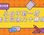清和行记引流训练营：小白不到一周便能日引流几十精准粉-八爪鱼资源库