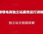 跨境电商独立站高效运行训练营，独立站全链路拆解-八爪鱼资源库