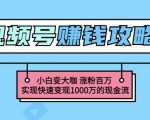 玩转微信视频号赚钱：小白变大咖涨粉百万实现快速变现1000万的现金流-八爪鱼资源库