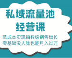 16堂私域流量池经营课:低成本实现指数级销售增长,零基础没人脉也能月入过万-八爪鱼资源库