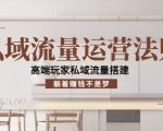 私域流量运营法则，高端玩家私域流量搭建，躺着赚钱不是梦-八爪鱼资源库