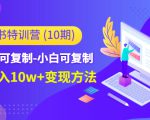 小红书特训营（第10期）低门槛-可复制-小白可复制-独家月入10w+变现方法-八爪鱼资源库