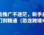 亚马逊广告推广不迷茫，新手卖家产品运营入门到精通（恐龙跨境电商）-八爪鱼资源库