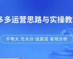 拼多多店铺运营思路与实操教程,快速学会拼多多开店和运营,少踩坑,多盈利-八爪鱼资源库
