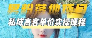 【男粉落地项目】零基础玩转男粉短视频转私域日产500+，2023男粉高客单价实操教程-八爪鱼资源库