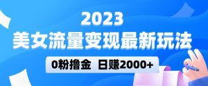 2023美女流量变现最新玩法，0粉撸金，日赚2000+，实测日引流300+-八爪鱼资源库