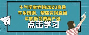 牛气学堂老衲2023直通车系统课，帮你实现直通车的低花费高产出-八爪鱼资源库