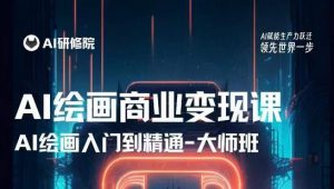 AI绘画商业研修班训练营，从入门到精通，熟练使用AI工具到将AI绘画技术应用到各类商业场景的变现课-八爪鱼资源库