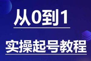 石野·小白起号实操教程,掌握各种起号的玩法技术,了解流量的核心-八爪鱼资源库