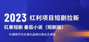 2023红利项目短剧拉新，听潮阁学社月入过万红果短剧番茄小说CPA拉新项目教程【揭秘】-八爪鱼资源库