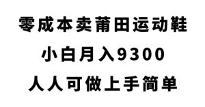 零成本卖莆田运动鞋，小白月入9300，人人可做上手简单【揭秘】-八爪鱼资源库