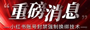 【最新】小红书账号封禁强制换绑技术可日赚300-八爪鱼资源库