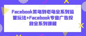 Facebook菜鸟到老鸟全系列运营玩法+Facebook专业广告投放全系列课程-八爪鱼资源库