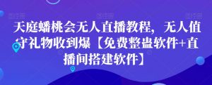天庭蟠桃会无人直播教程，无人值守礼物收到爆【免费整蛊软件+直播间搭建软件】-八爪鱼资源库