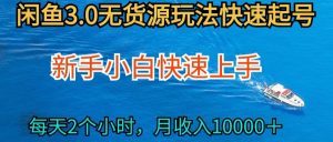2024最新闲鱼无货源玩法，从0开始小白快手上手，每天2小时月收入过万【揭秘】-八爪鱼资源库