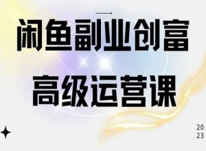 闲鱼电商运营高级课程，一部手机学会闲鱼开店赚钱-八爪鱼资源库