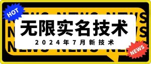 无限实名技术(2024年7月新技术),最新技术最新口子,外面收费888-3688的技术-八爪鱼资源库