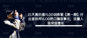 21天高价值VLOG训练营【第一期】行业首创用VLOG把口播故事化，流量人设成倍增长-八爪鱼资源库