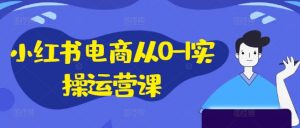 小红书电商从0-1实操运营课，小红书手机实操小红书/IP和私域课/小红书电商电脑实操板块等-八爪鱼资源库