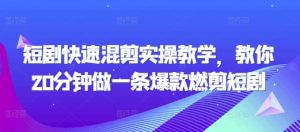 短剧快速混剪实操教学，教你20分钟做一条爆款燃剪短剧-八爪鱼资源库
