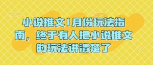 小说推文1月份玩法指南,终于有人把小说推文的玩法讲清楚了!-八爪鱼资源库