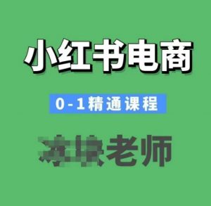 小红书电商0-1精通课程，小红书开店必学课程-八爪鱼资源库