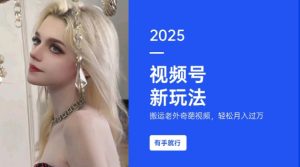 搬运老外奇葩视频，撸视频号分成计划收益，每天只需一小时，新手小白轻松月入过W-八爪鱼资源库