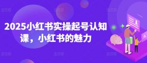 2025小红书实操起号认知课，小红书的魅力-八爪鱼资源库